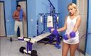 Teens Get it Hard: Blonde teen fucked and facialized in the weight room