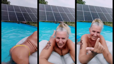 Lukerya: Žhavá hospodyňka Lukerya v bazénu