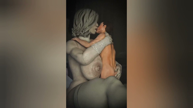 Divide XXX: Ai3d orta yaşlı seksi kadın - lady dimitrescu yakın çekim mike love