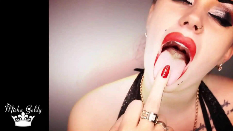 Goddess Misha Goldy: Batom vermelho - compilação e provocação labial! 50$ em vez do preço...