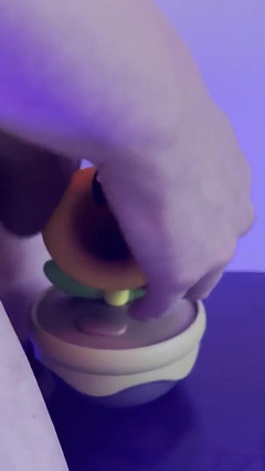 Hot Glue Covering Toy Figure in Cum