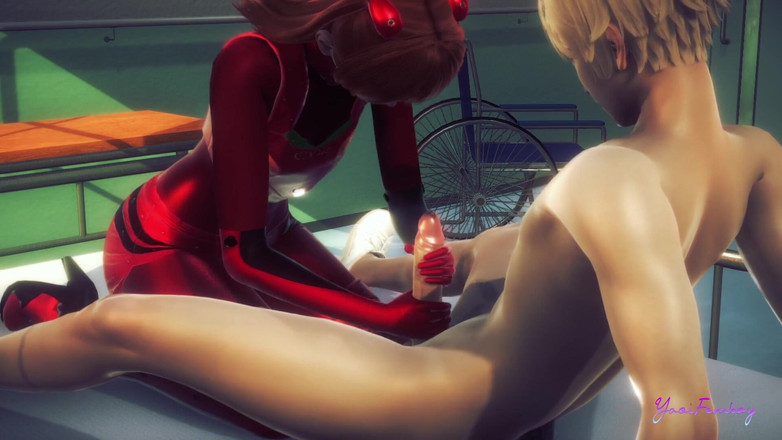 Yaoitube: Evangelion Asuka - 모든 정액을 삼킬 준비가 된 아스카 펨보이인가요?