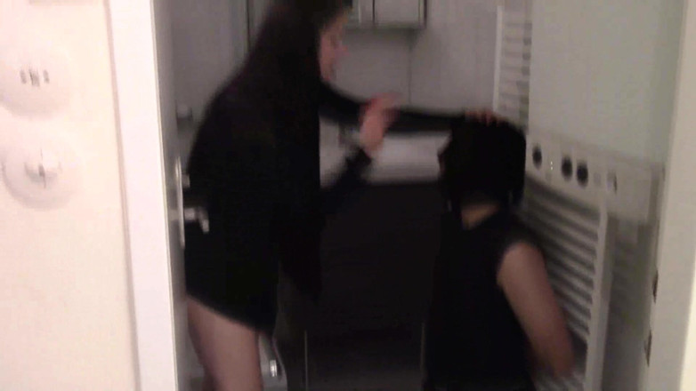 Femdom Austria: Goddess Gloria slapping her slave