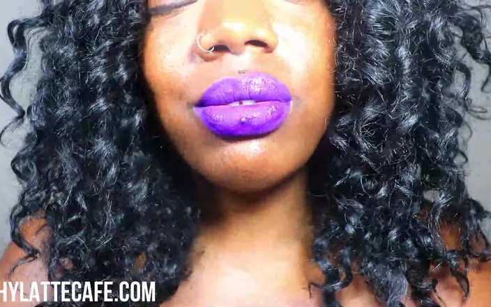 Goddess chy latte: Neon Purple Colorful Lipstick JOI