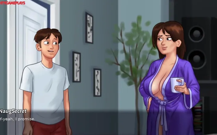 Naughty gameplays: MILF Landlady Caught Him Jerking off to Her Panties, MILF...