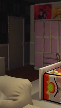 Linda chica gamer con auriculares es follada por un pervertido en la sala de estar