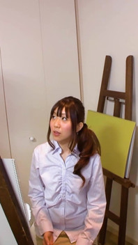 Japanese Art Student Teen Like the Rock Cocks to Fuck for Her Tight Pussy