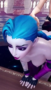 Follando a Jinx por detrás - Liga de leyendas: parodia porno en 3d