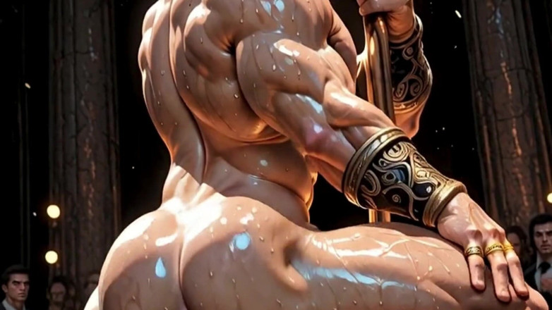 Real narrated fantasy Hentai: Muscular Gay Stripper Performs an Explicit Private Show Durin Ritual...