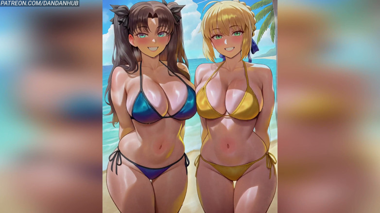 Dandanhub: Saber &amp; Rin Tohsaka Twerk and Bounce - Fate