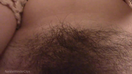 Natalie Wonder: Extreme close-ups of my extremely hairy pussy + masturbation & orgasm