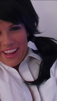 Sexy Big Tits Porn Babe Jennifer Keelings Dressed in Nylons Rips Open the Crotch Ready to Take Her Studs Big White Cock