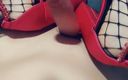 Crazy Ph Couple: Shoejob rouge, talons hauts, éjaculation sur les chaussures et branlette avec...