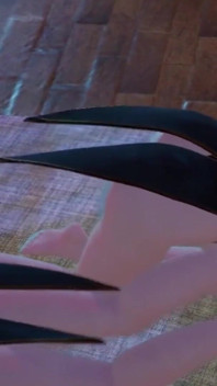 Hentai-häschen geben footjob zu dritt