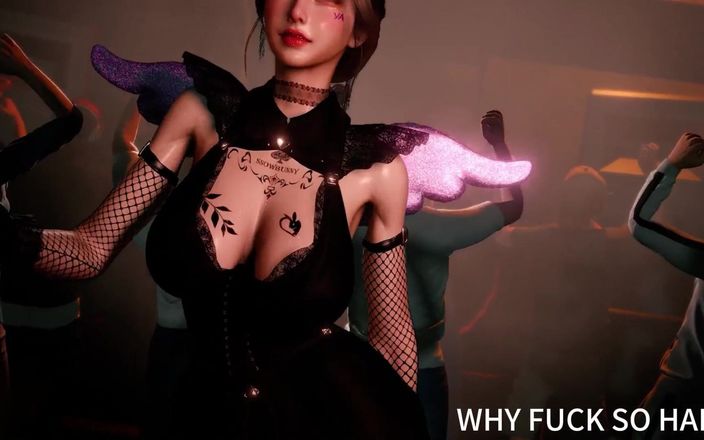Why fuck so hard: 3D peituda asiática stripper nua seu corpo quente