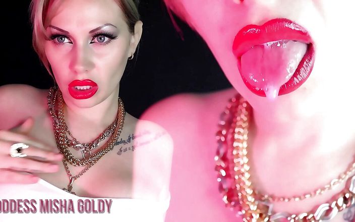 Goddess Misha Goldy: My lips will forever leave their red imprint on your...