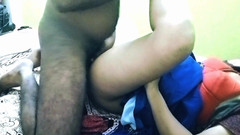 TeluguCouple901: Telugský sexy pár manželka sexy pohled v modré sárí