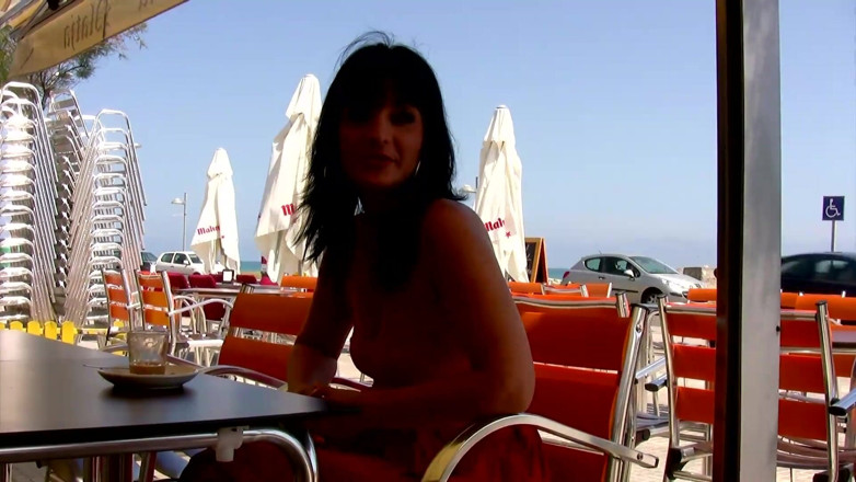Real Home Made: Sexy girl in red dress big dick sucking