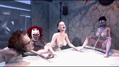 74 साल की नानी और उसकी ताज़ा दोस्त की Evil clown द्वारा चुदाई