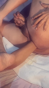 Anal orgasm of a transvestite