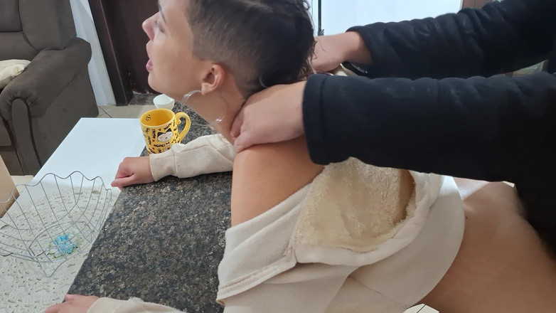 Gabi SweetCouplesStories: A Stepdaughter Is Surprised While Having Breakfast.