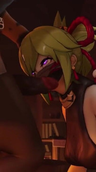 Kuki Shinobu About to Be Spitroasted by Hilichurls - Part 1 Genshin Impact Threesome Sex Video