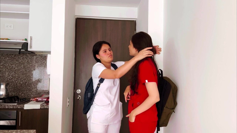 Scarlett and Chanel: Nurse Fetish Between Lesbians Eating Pussy