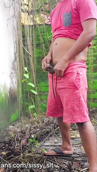 Shemale, Ladyboy Sissy Slave Piss Outdoors Compilation