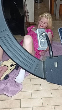 College Girl Gets Her Pussy Fucked with Rc Car