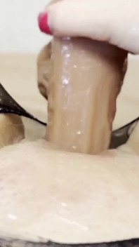 Horny Babe Masturbates Dildo
