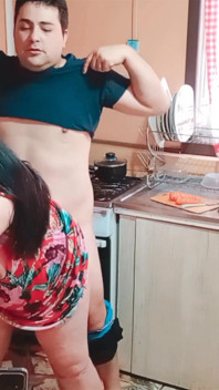 Sex in the Kitchen When Stepmom Opens the Refrigerator