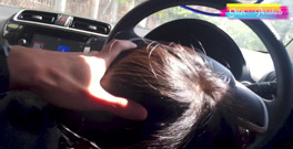 18_honey: Cum in the mouth in the car