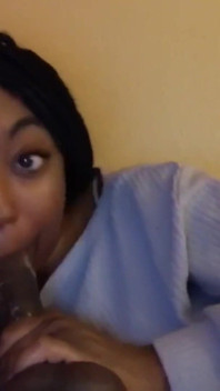 The Happiest Time Is When I Have His Big Black Dick in My Mouth Like and Subscribe Throat Goat