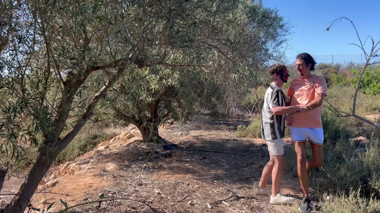 Marcos Diamond and Lucas Estrella: Runner Caught and Wildly Fucked in the Ass Outdoors by...