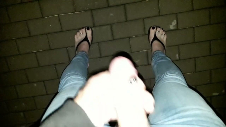 Heelex: Crossdresser Jerking off in a Public Place