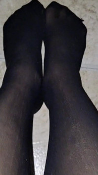 Sexy in Knee High Black Nylons