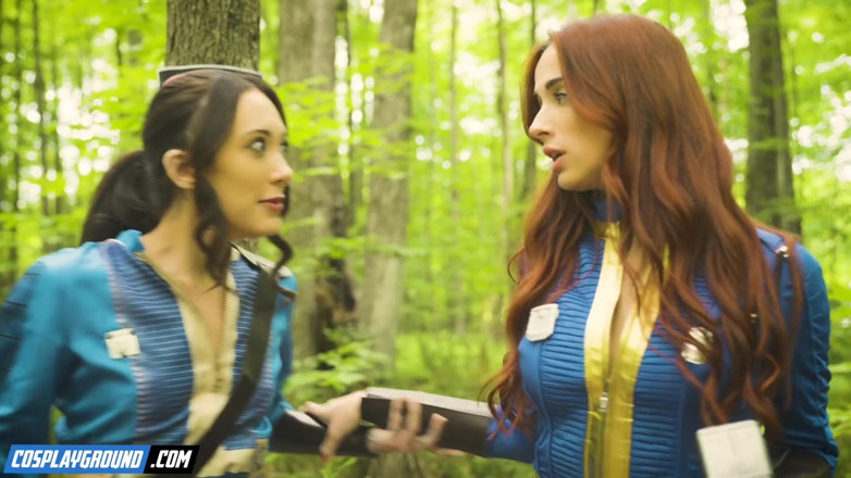 Cosplayground: Sage Hunter membuat reid Audrey memancut mani dalam bunker kejatuh -...