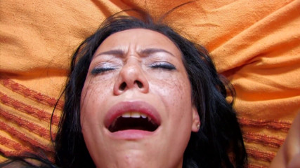 Anal Invasion: Hot brunette latina screams for pleasure and for a cock...