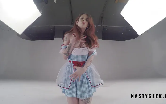 PurefilmsTv: Horny Alice in the wonderland get striptease and squirt in...