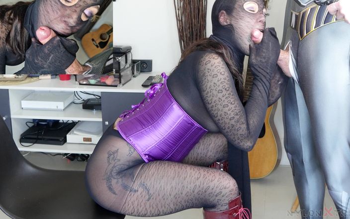 Nylon Xtreme: Katy Kat, leopardo de nylon, encasement