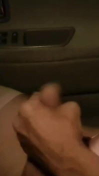 Jerking off at Rest Area in Car