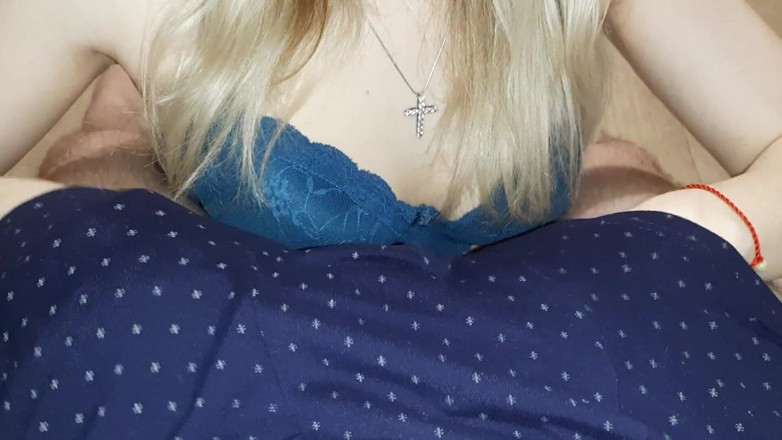 Sweet Hot mouth: Gorgeous blowjob from a blonde, sucks a sweet and deep...