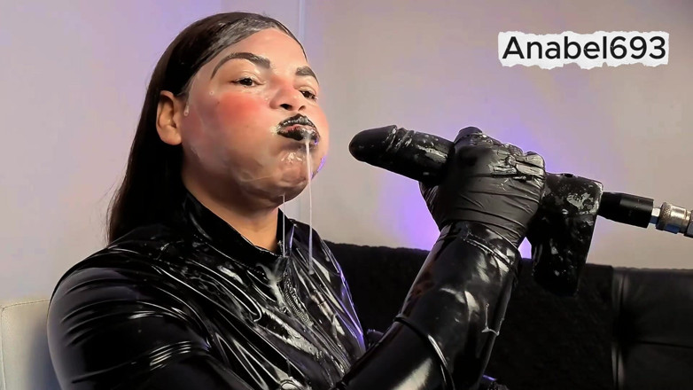 anabel693: A Demon Dressed in Latex, Latex Gloves, a Latex Suit,...