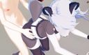 Hentai Smash: Loona трахається біля стіни перед тим, як покататися на члені щасливчика - helluva boss furry hentai