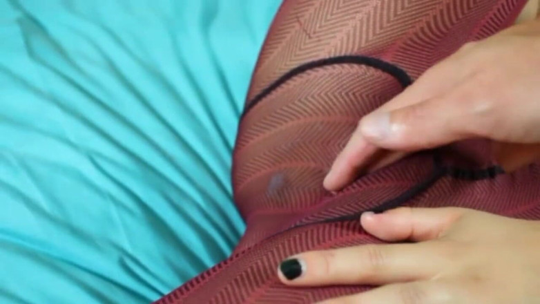 Genuine XXX: Perfect slim body an small tits with pointy nipples pantyhose...