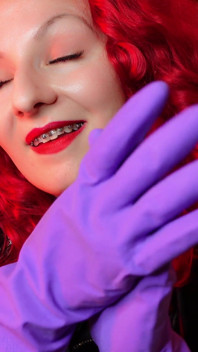 ASMR sounding: kitchen rubber gloves fetish