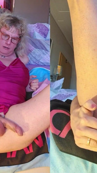 TS Lilly Sophie Plays with Her Big Tits and Hard Girlsdick on Her