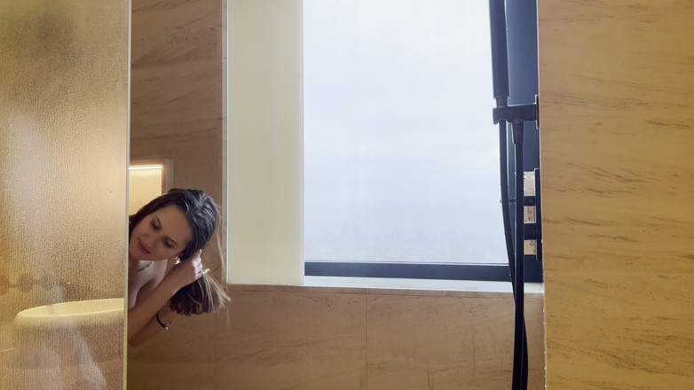 Andres Acosta: 19 Year Old College Girl Fucks in Shower Behind the...