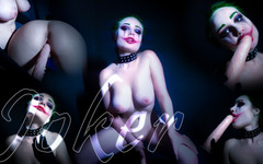 Lana Red: Crazy Joker Girl Riding on Dildo and Pussy Fucking Dildo...