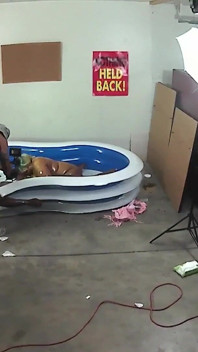 Behind the Scenes Back Yard Oil Wrestling